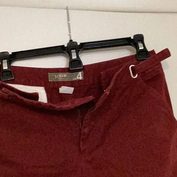 J. Crew chinos 100% cotton shorts, cranberry color, size 4 - Picture 2 of 6